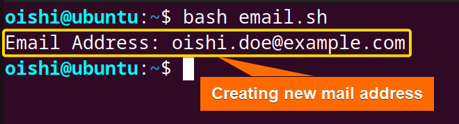 Create a email address using string concatenation