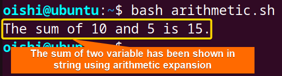 Insert value of a expression