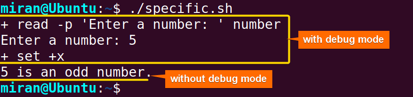 Activate Debug Mode in a Specific Part of Bash Script