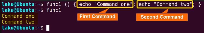 Multiple commands separated by semicolon in Bash