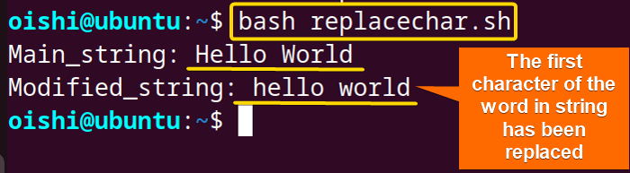 Replace a specific character in a string in bash