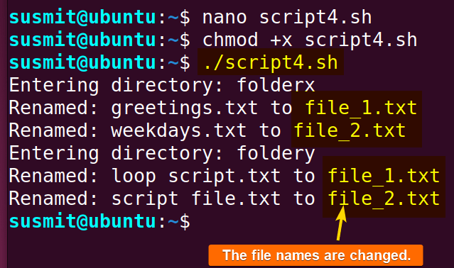 The nested loop has changed multiple file name.