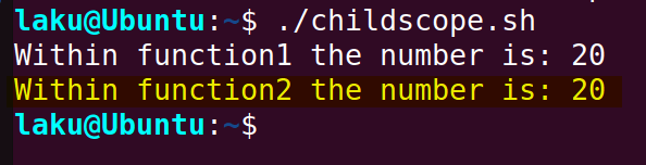 Nested child scopes of bash function variables