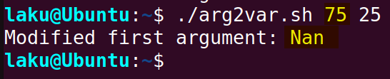Changing argument using variable within a script