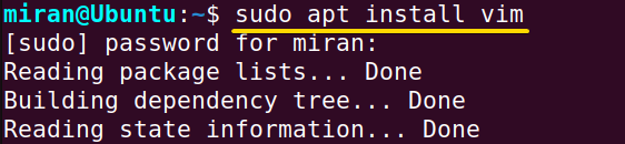 installing vim command in linux