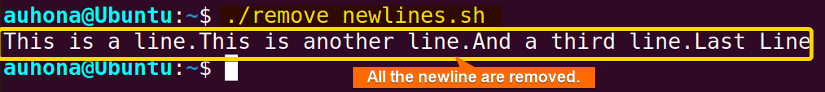 remove newlines form a multiline string