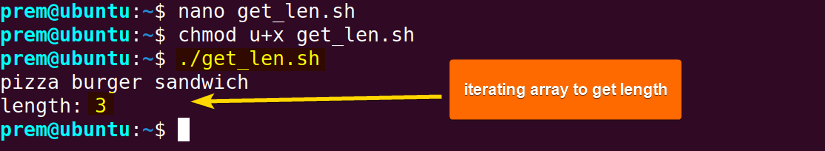 print length of array