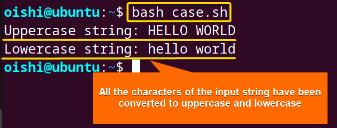 To format string, convert the case of the string