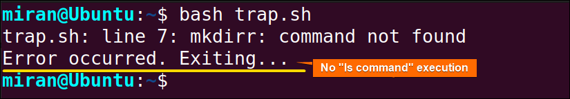 Using “trap” Command with Exit Argument
