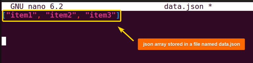 json array in file
