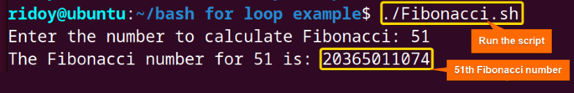generate Nth fibonacci number