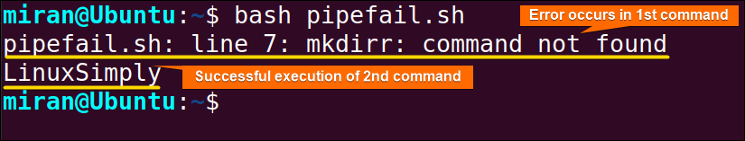  Using “set -eo pipefail” Command to exit on error in bash