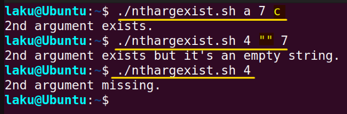 Checking the existence of a particular command line argument