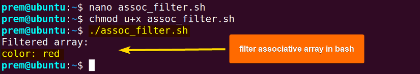 filtering associative array