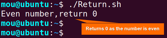 returns boolean from function using return statement