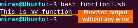 Closing Brace in Function Definition to avoid bash syntax error: unexpected end of file