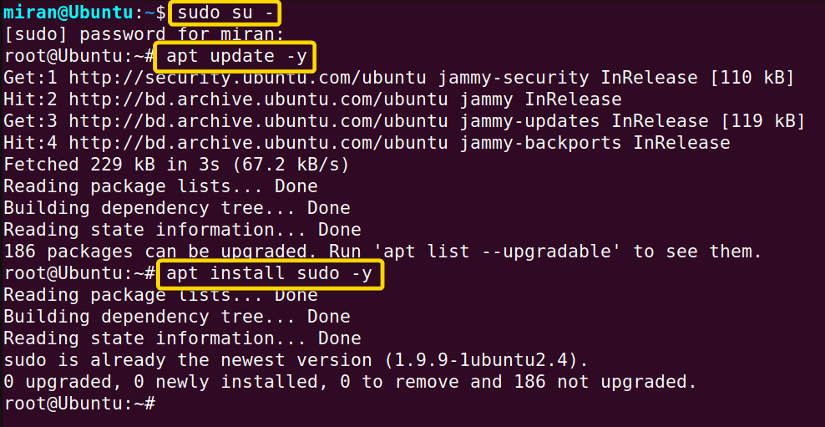 Install sudo Command in Linux