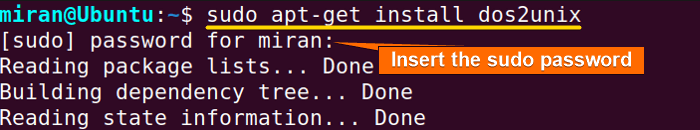Installing dos2unix in linux