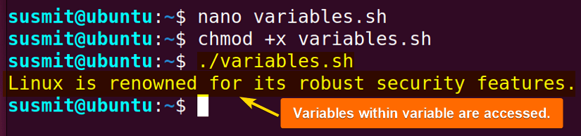 The eval has accessed variables inside the variable.