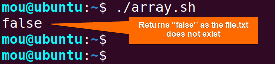 returns boolean from function using arrays