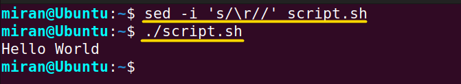 Using “sed” Command to fix bin bash m bad interpreter error