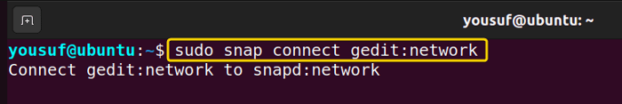 Granting network access to a snap package Gedit