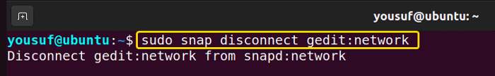 Revoking snap permission to a package