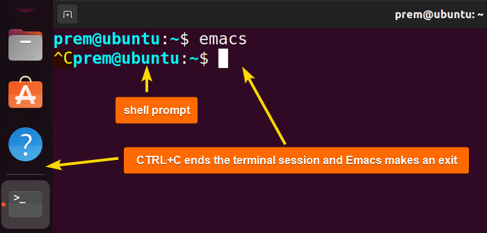ctrl+c exits emacs by terminating shell session