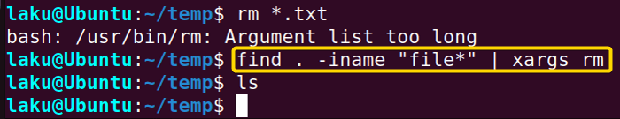 xargs to avoid argument list too long error in Bash