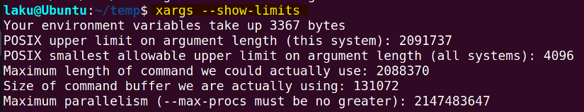 Showing the limits of xargs