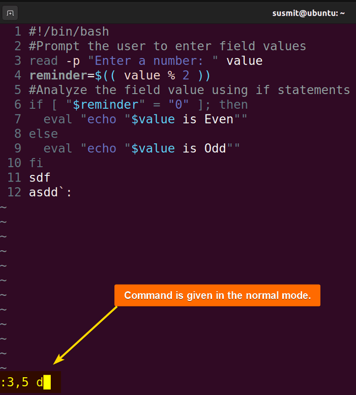 Commands for range delete.