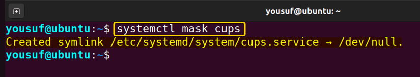 Masking services using systemctl command