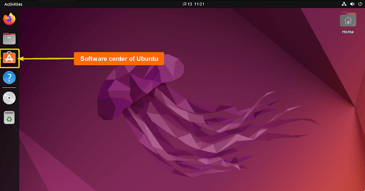 Opening software center in ubuntu