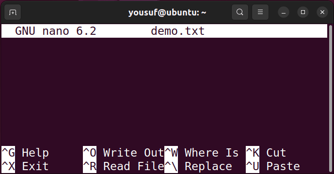 1-Creating a text file using nano in linux