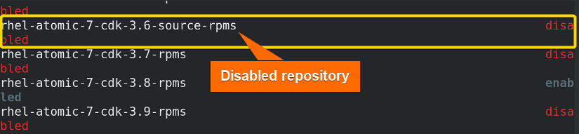 disabled repository