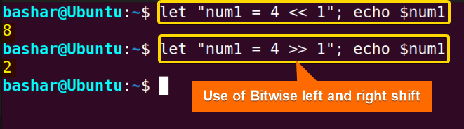 11 use of Bitwise left and right shift