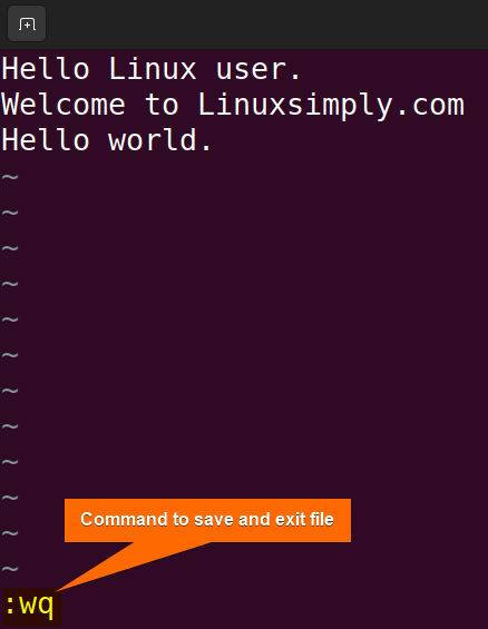 save and exit a file using vim