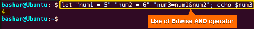 7 using Bitwise and operator