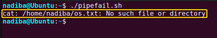 Using "-o" flag for error handling